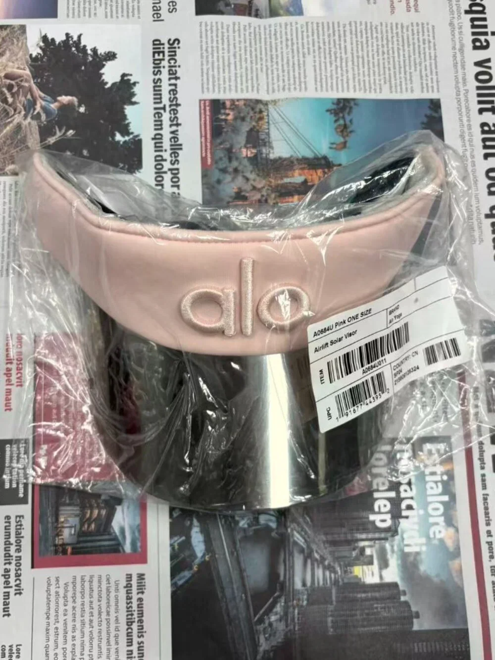 Alo Airlift Solar Visor 🖤 Pink Lightweight Sun Hat 🧢 - Picture 4 of 4